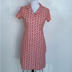 EUC! Jude Connally Orange Print Dress Size XS